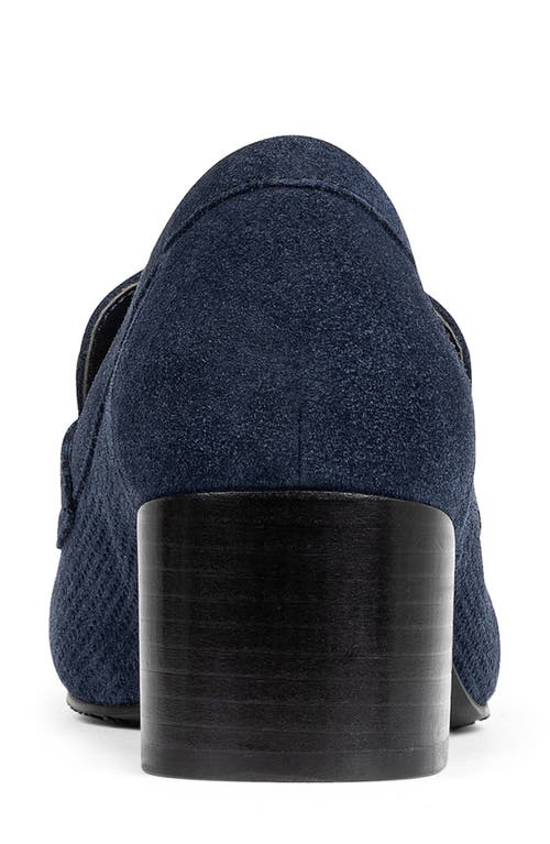 Donald Pliner Moc Toe Tassel Loafer In Navy