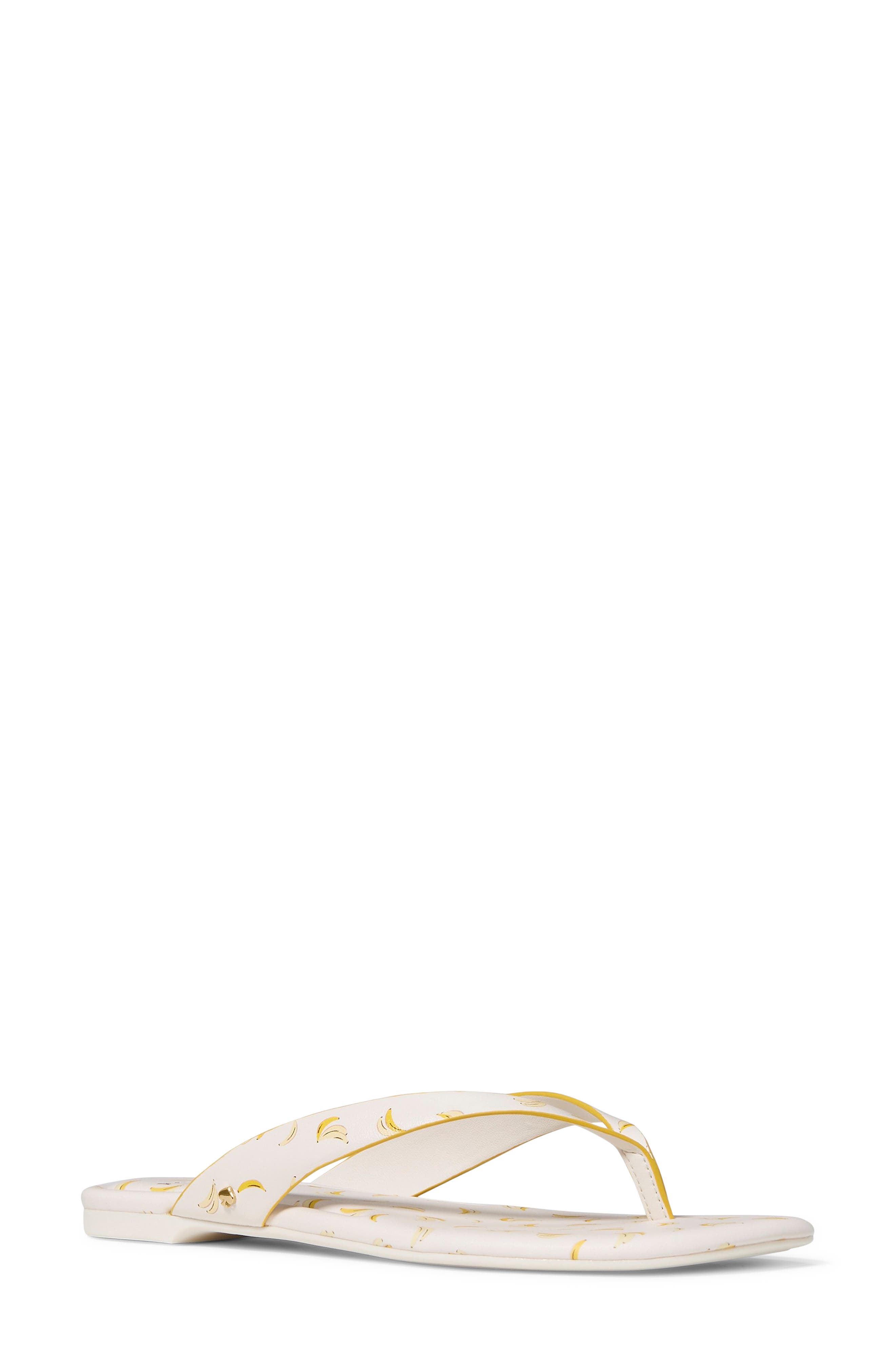 Kate Spade New York banana print flip flop, Main, color, 