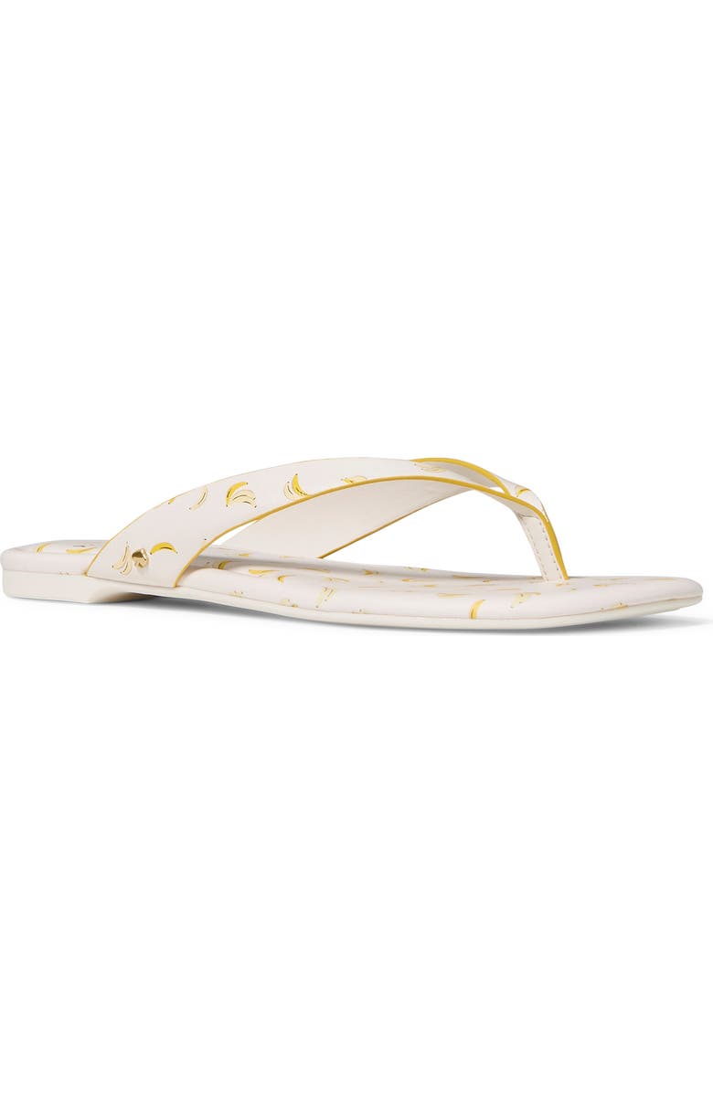 Kate Spade New York banana print flip flop, Main, color,