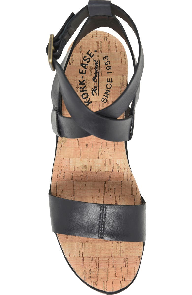 Kork-Ease<sup>®</sup> Yadira Ankle Strap Platform Sandal, Alternate, color, Black Leather