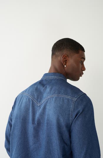 関税込み♪【TRUE RELIGION】WESTERN CHAMBRAY★ロゴ シャツ True Religion Western Chambray Shirt | Nordstromrack