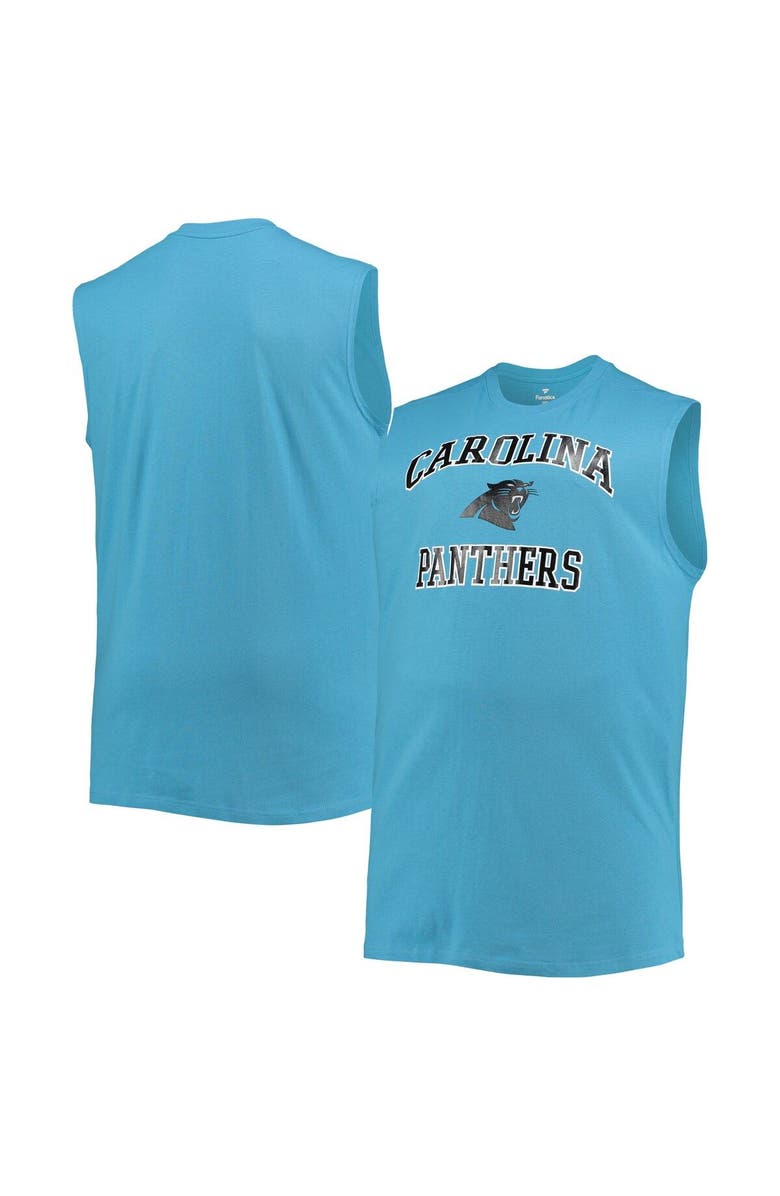 PROFILE Men's Blue Carolina Panthers Big & Tall Muscle Tank Top, Main, color, 