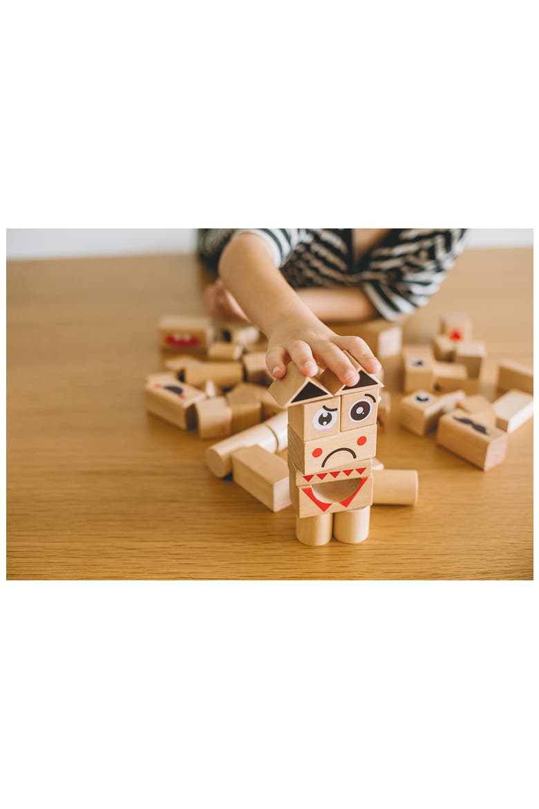 Kids' Expression Wooden Blocks, Alternate, color, MULTI