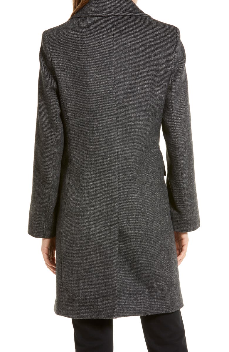 Sam Edelman Mini Herringbone Notch Collar Wool Blend Coat, Alternate, color,
