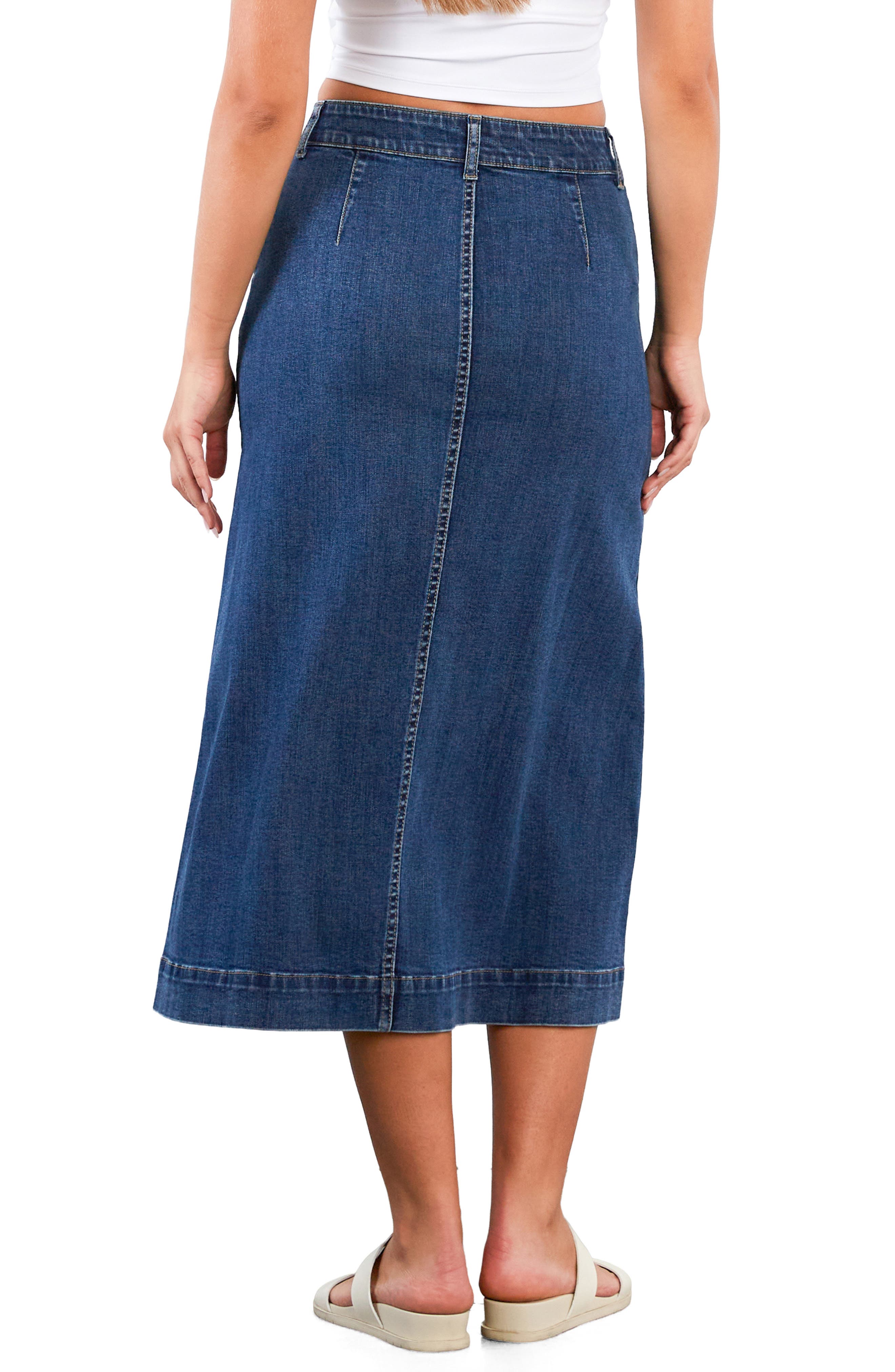 For Keeps Denim Maxi Skirt - image 4