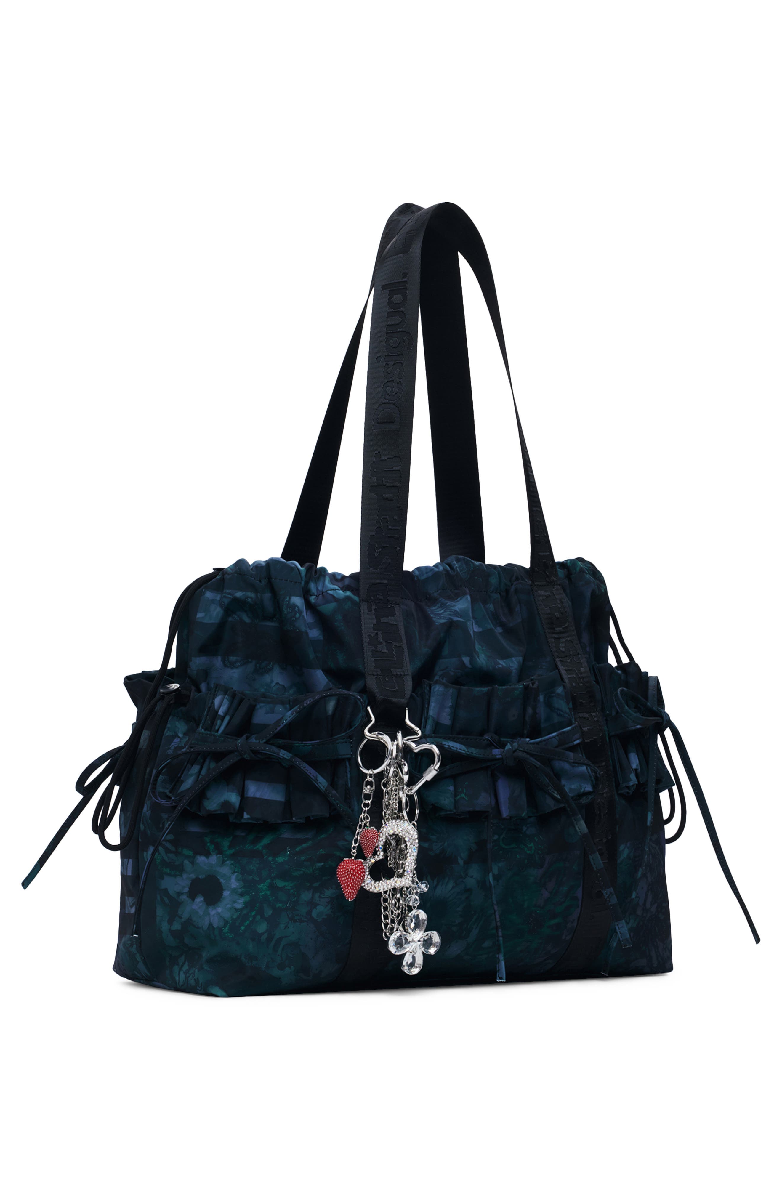 Desigual x Collina Strada Large Batik Pattern Satin Shoulder Bag, Alternate, color, 