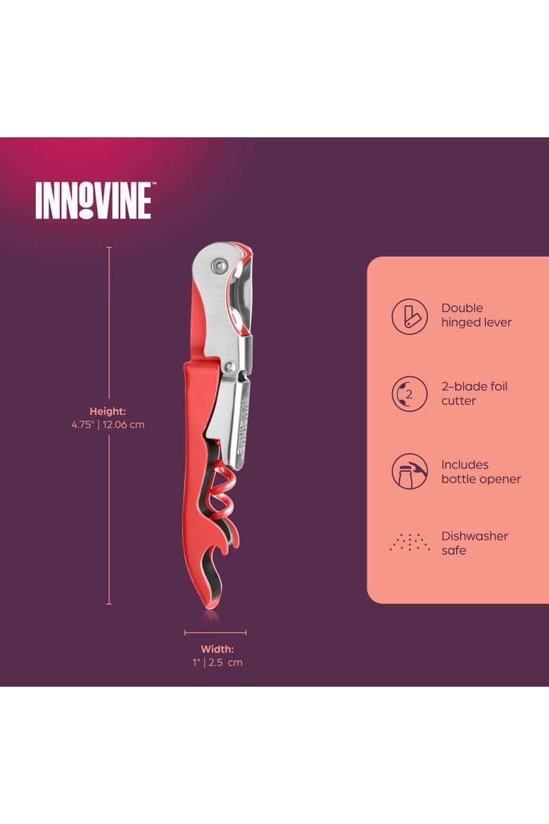 Double Hinge Corkscrew, Alternate, color, Raspberry