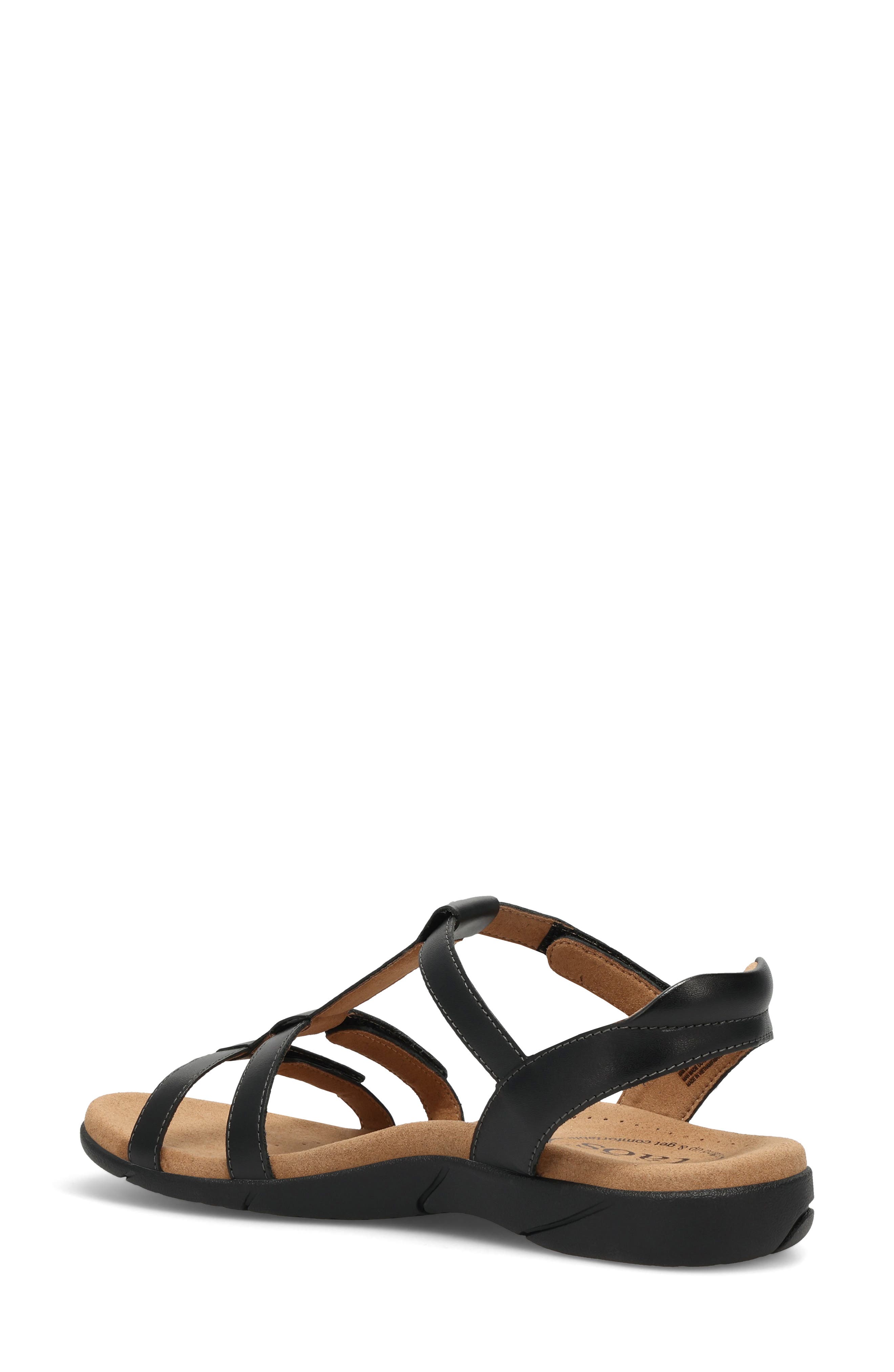 Taos Trophy 2 Sandal, Alternate, color, Black Leather