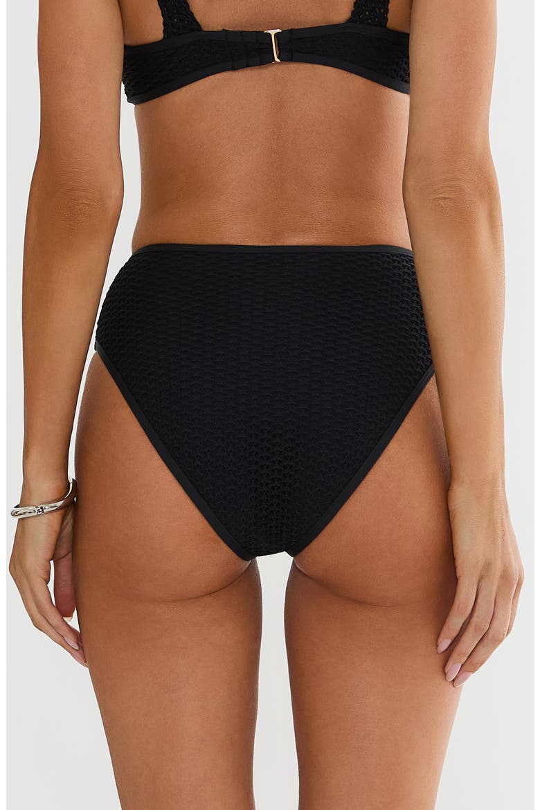 Rozli High Waist Crochet Swim Bottoms, Alternate, color, BLACK CROCHET