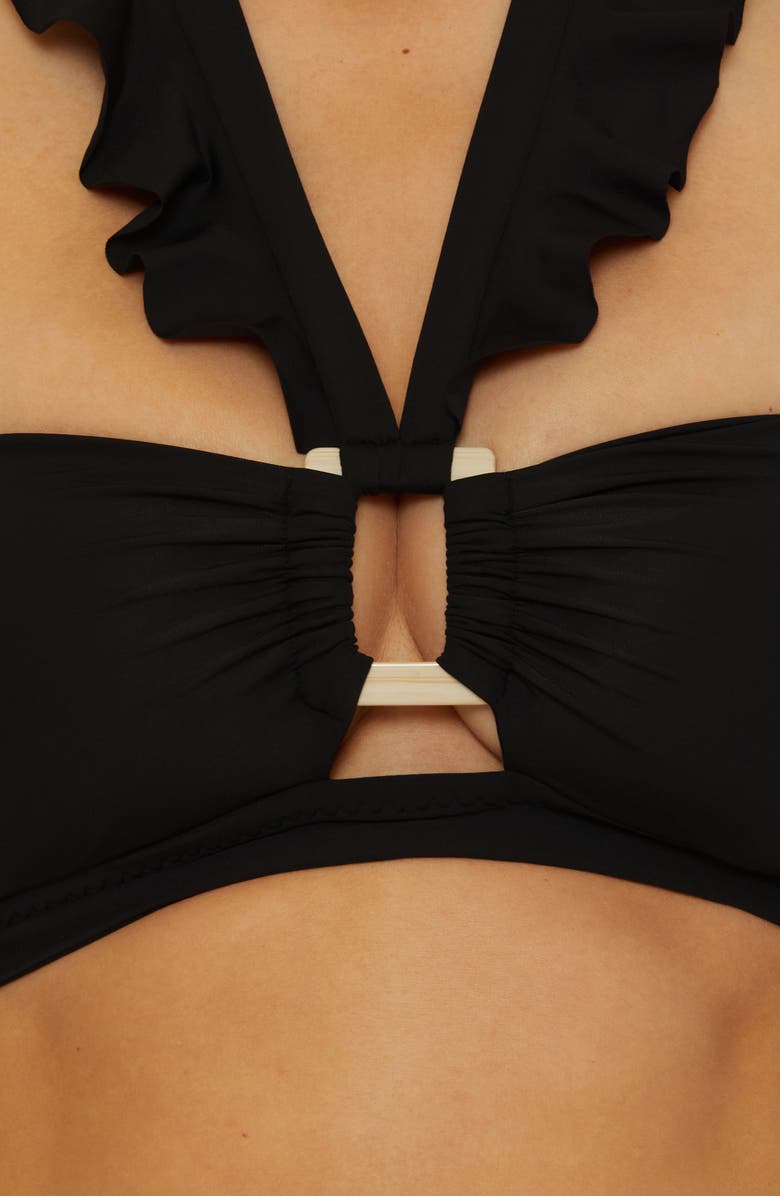 Soluna Buckle Up Bandeau Bikini Top, Alternate, color, Black