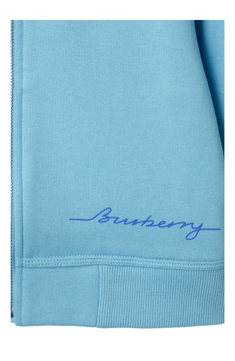 Burberry Cotton Zip Hoodie, Alternate, color, Lizard