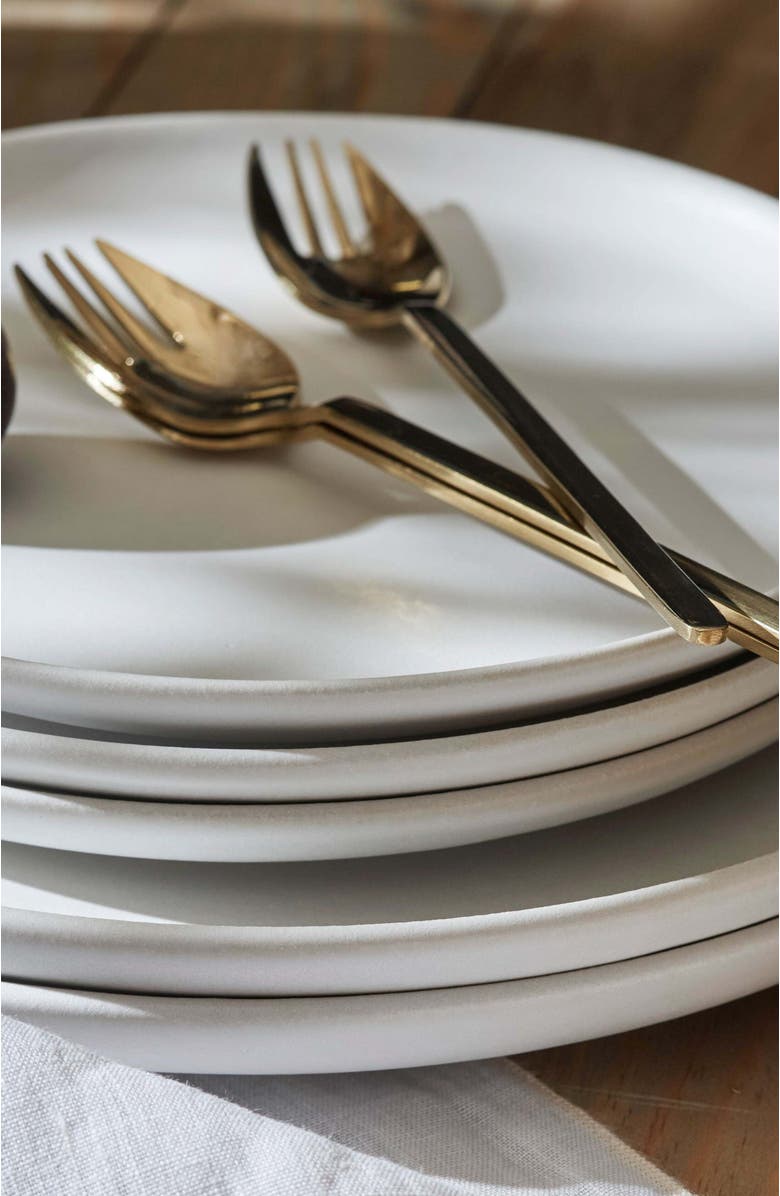 Stone Lain Porto by Stone Lain Macchio Stoneware 12-Piece Dinnerware Set, Alternate, color, White Matte