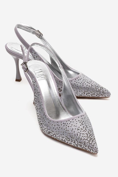 Johanna Slingback Embellished Stiletto Pump (Women)