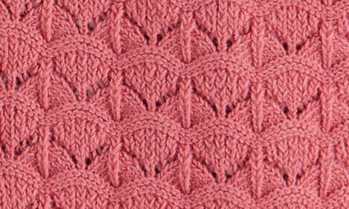 Scotch & Soda Kids' Scallop Pointelle Short Sleeve Polo Sweater In Rose Pink