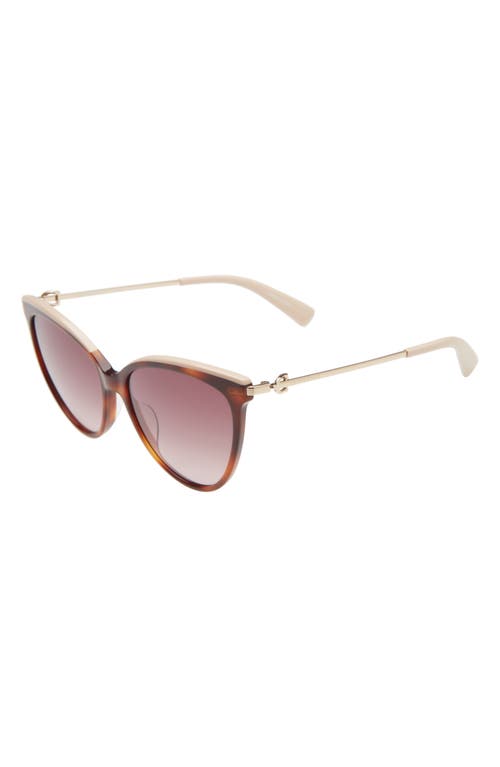 LONGCHAMP LONGCHAMP 55MM GRADIENT CAT EYE SUNGLASSES