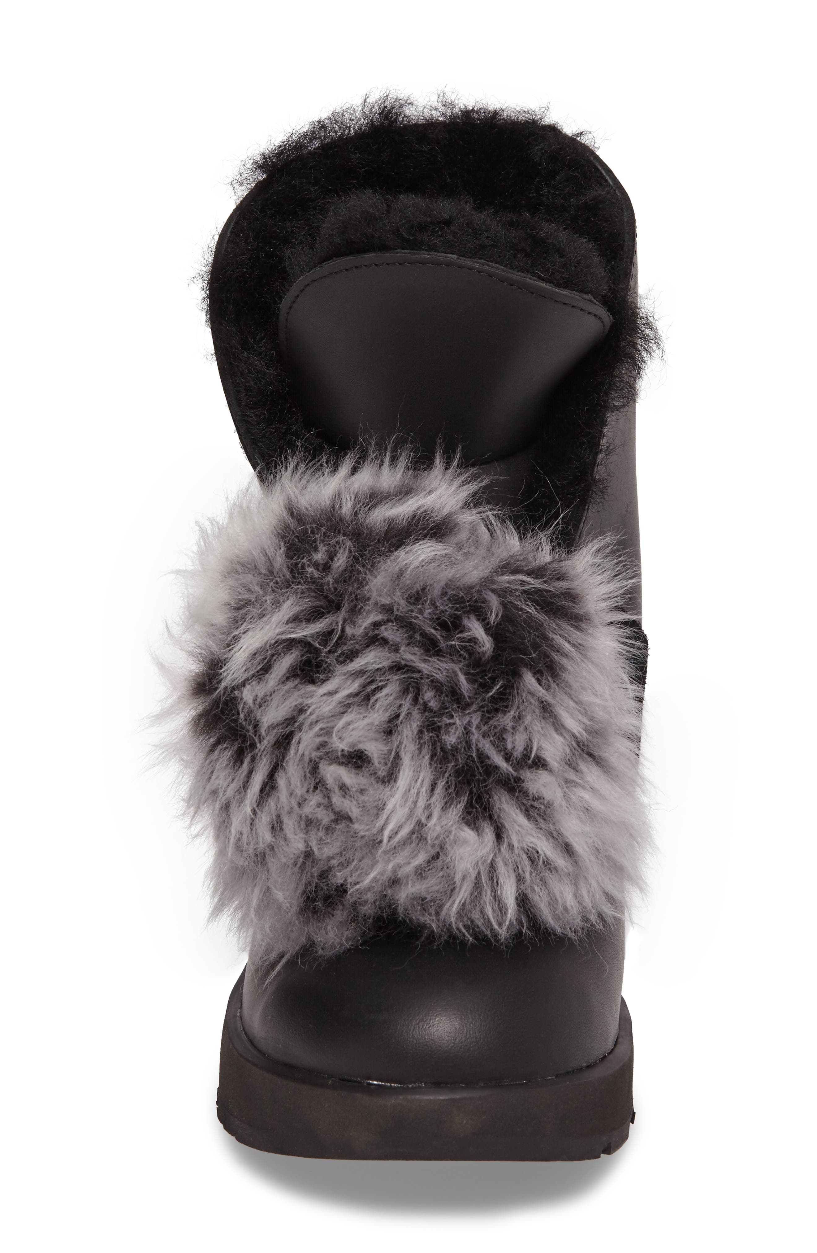 UGG<sup>®</sup> Isley Genuine Shearling Pompom Waterproof Boot, Alternate, color, 