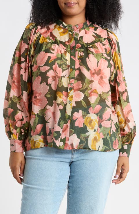 Floral Raglan Sleeve Top