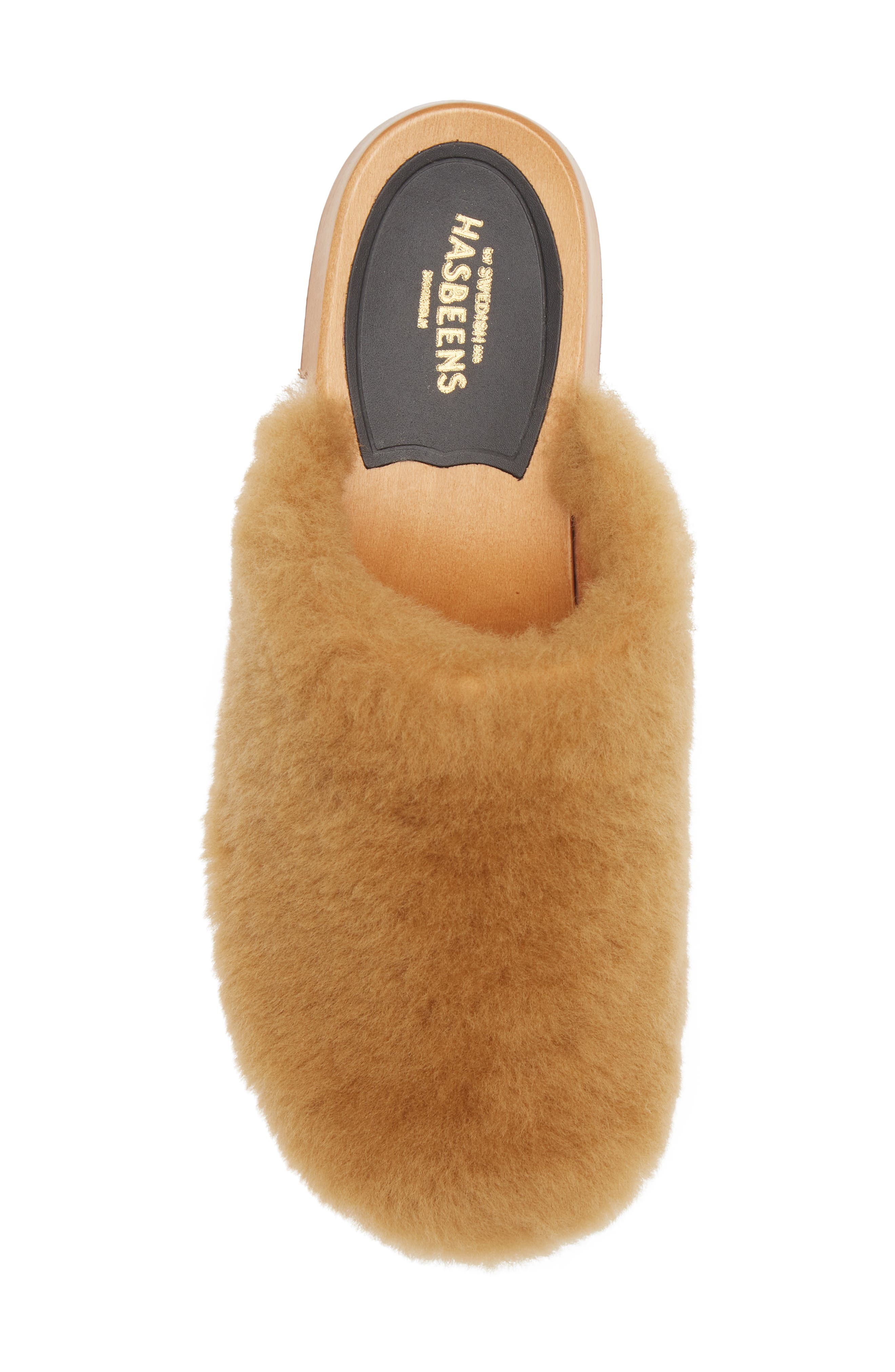 Fluff Genuine Shearling Clog, Alternate, color, NATURE