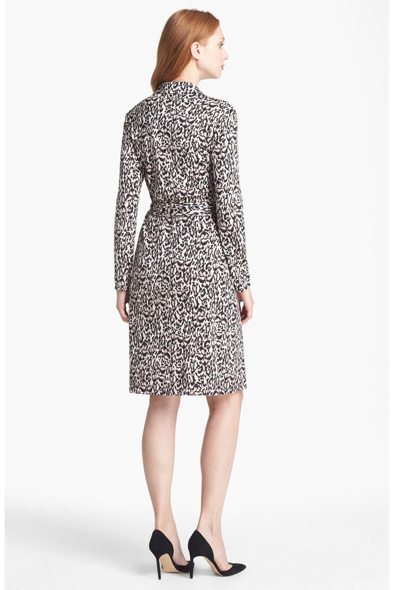 'Kira' Silk Wrap Dress, Alternate, color, LEOPARD BARK SMALL
