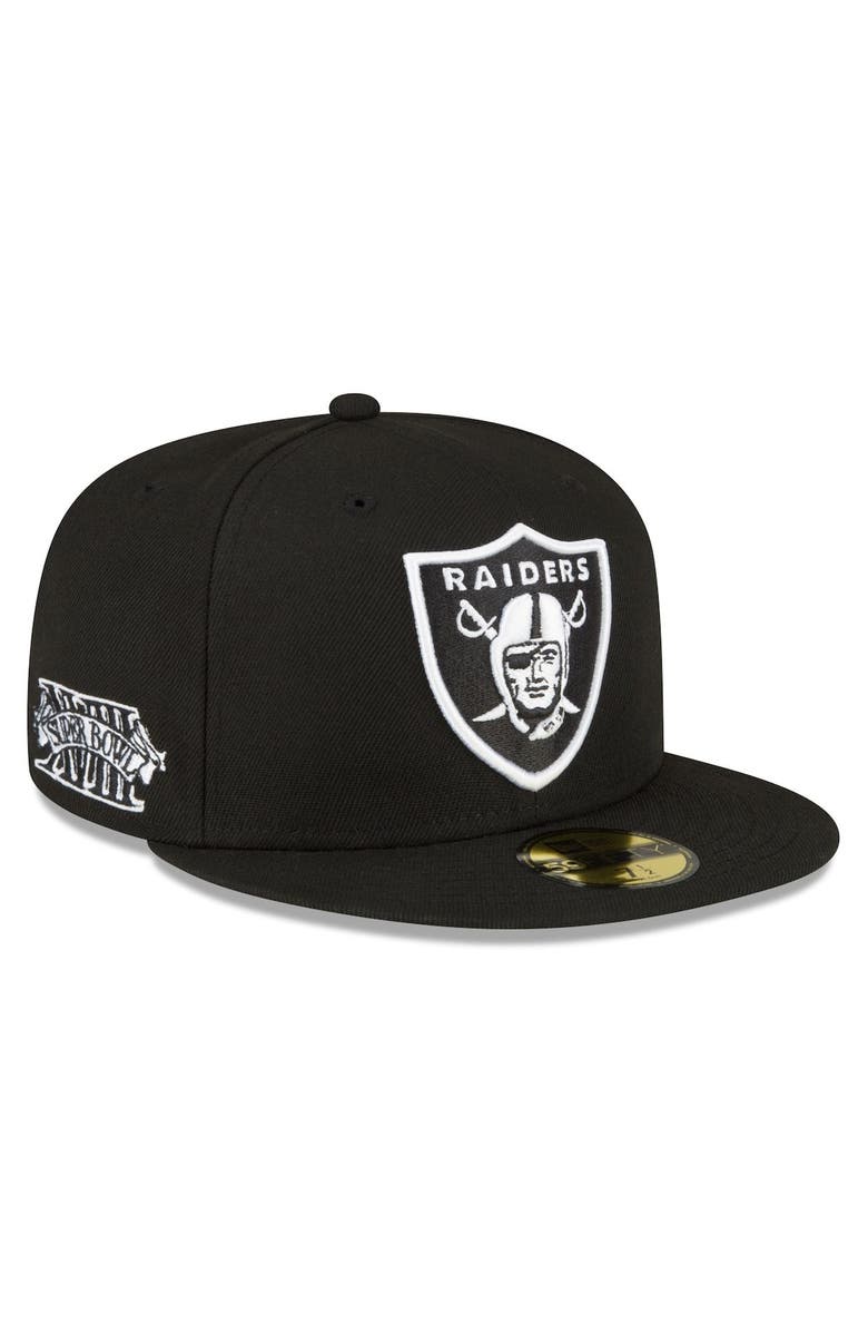 New Era Men's New Era Black Las Vegas Raiders 2001 Pro Bowl Side Patch 59FIFTY Fitted Hat, Alternate, color, 