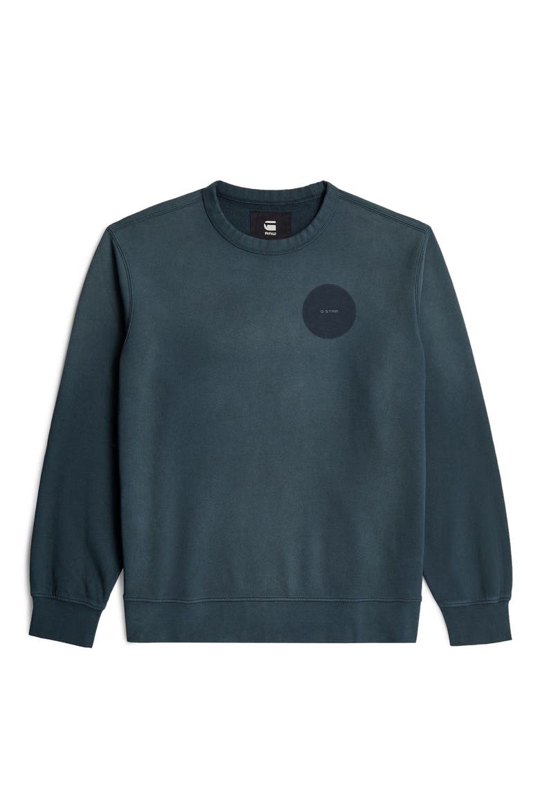 Sunfaded Organic Cotton Crewneck Sweatshirt, Alternate, color, SALUTE GD