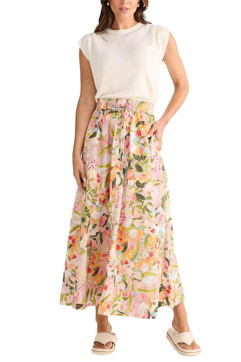 Eliza Floral Print Maxi Skirt, Alternate, color, ZOES GARDEN