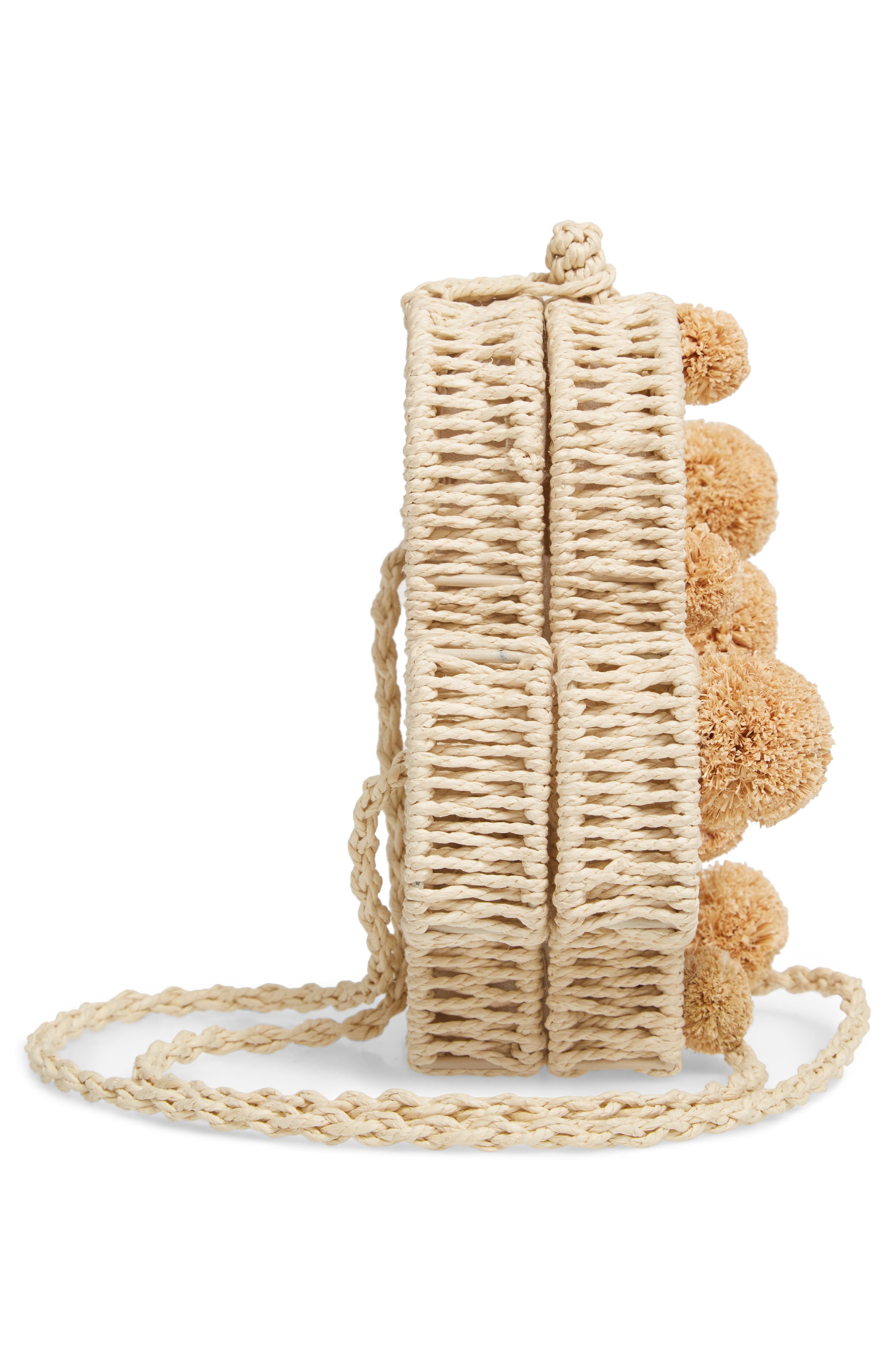 Knotty Cactus Straw Crossbody Bag, Alternate, color, 