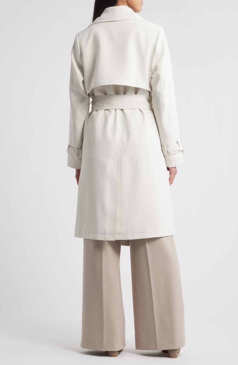 BCBG Max Azria Belted Trench Coat, Alternate, color, Marshmallow