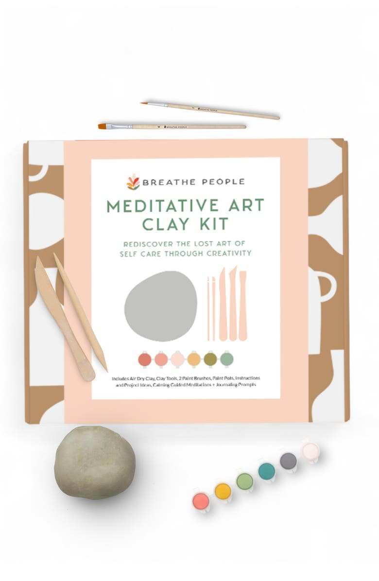Breathe People Meditative Art Clay Kit, Guided Meditations, Journaling Prompts, Main, color, Meditate