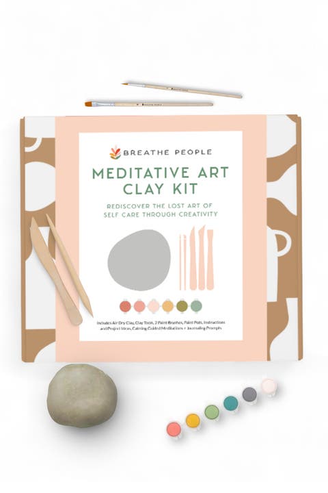 Meditative Art Clay Kit, Guided Meditations, Journaling Prompts