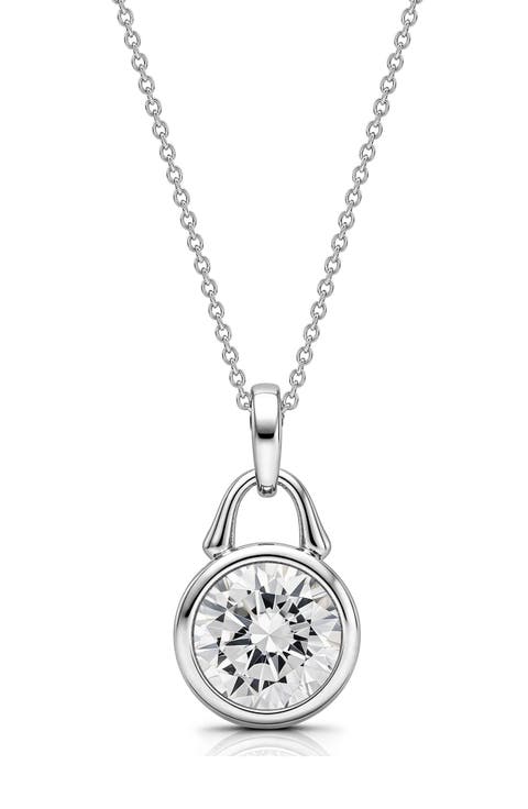 TreasureLock Lab-Grown Diamond Pendant Necklace