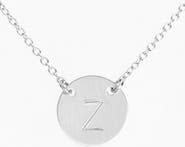 Nashelle Sterling Silver Initial Disc Necklace