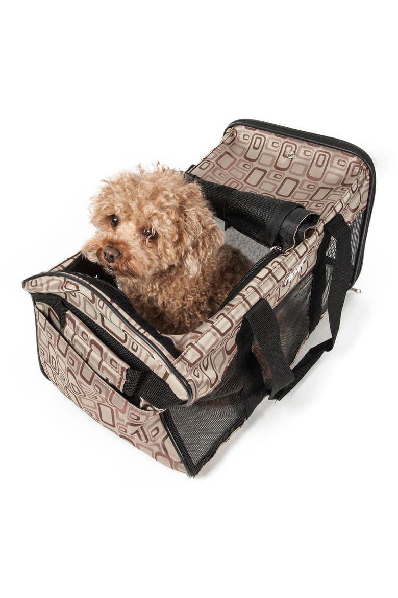 Folding Zippered Casual Carrier, Alternate, color, BROWN