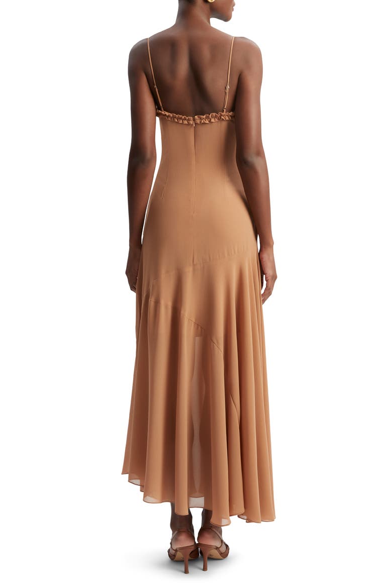 Tatian Frill Trim Maxi Dress, Alternate, color, TAN