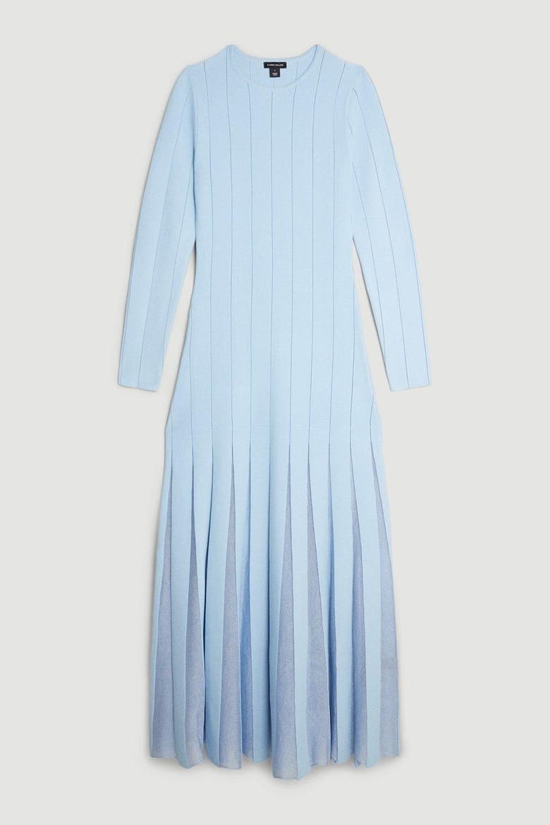 Filament Full Skirt Knit Midi Dress, Alternate, color, Pale Blue