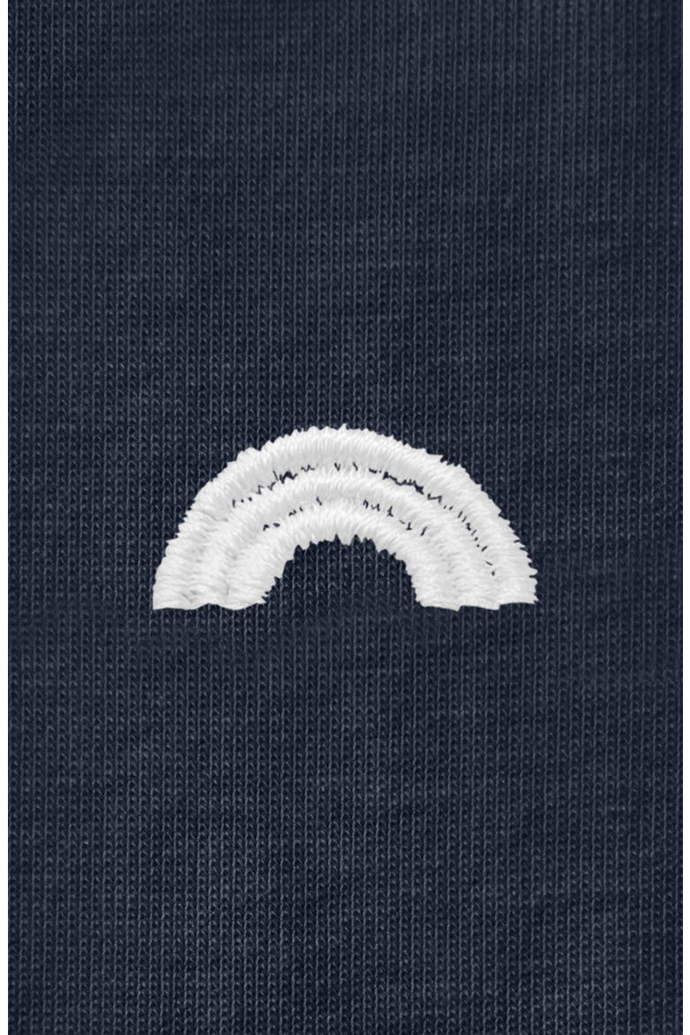 Womens Lil Rainbow Lightweight Jersey Tee, Alternate, color, Navy Blue