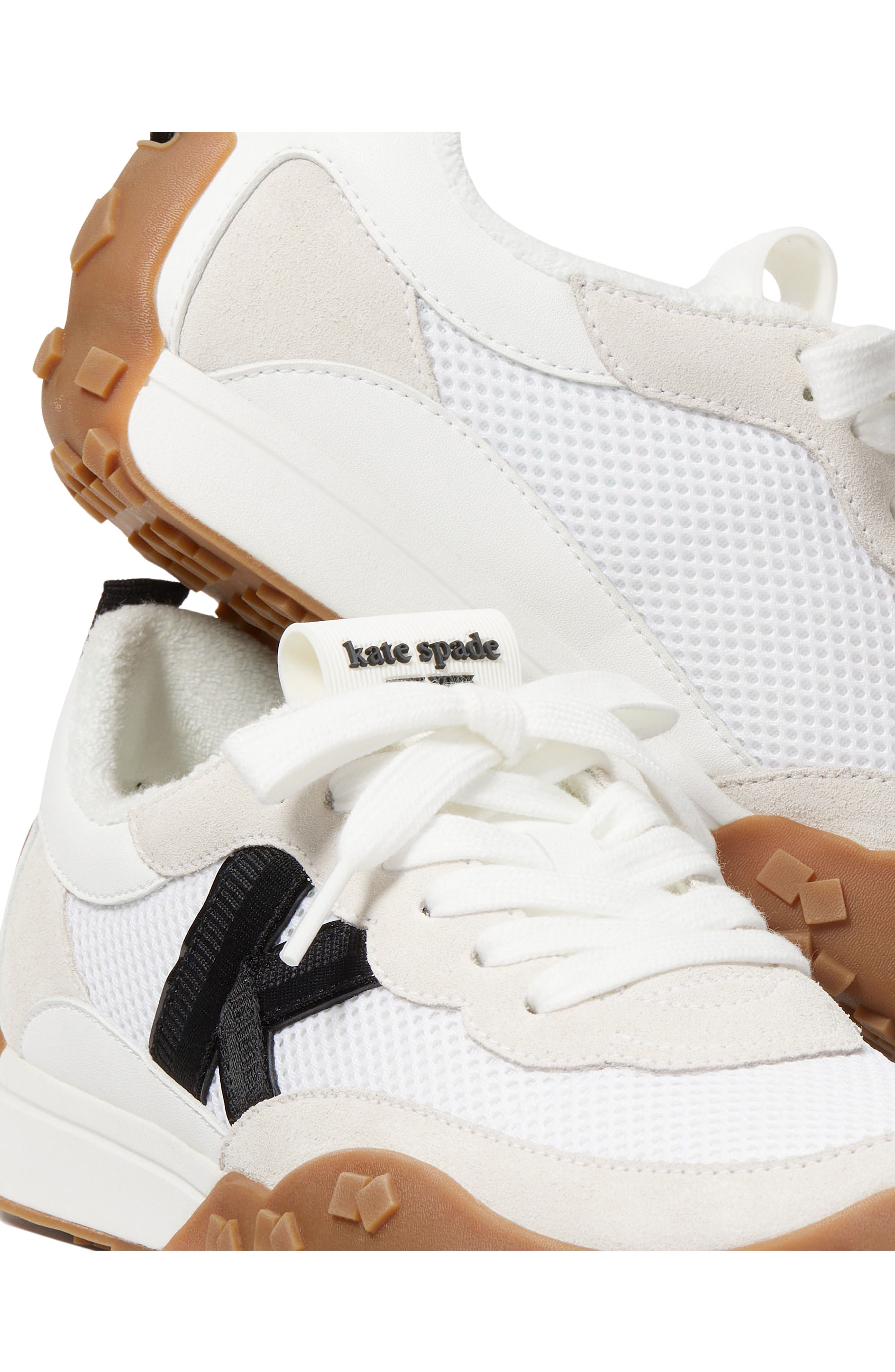 Kate Spade New York k as in kate sneaker, Alternate, color, True White