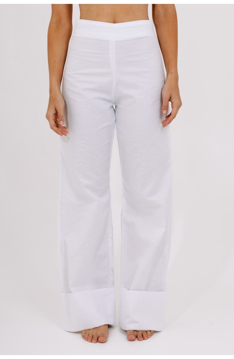 Valentina Gordon Breeze Wide-Leg Pants, Main, color, White