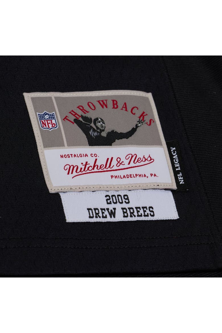 Men's Mitchell & Ness Drew Brees Black New Orleans Saints 2009 Legacy Jersey, Alternate, color, Black