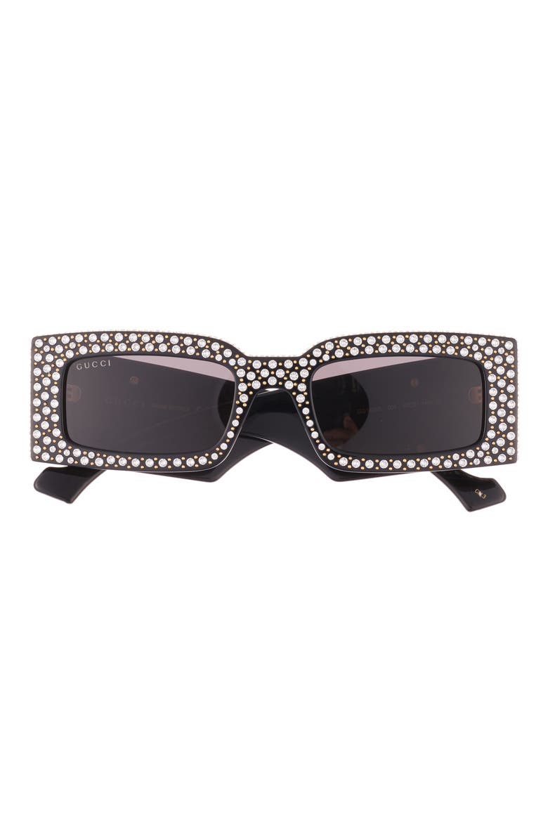 53mm Special Edition Rectangular Sunglasses, Main, color, BLACK BLACK GREY