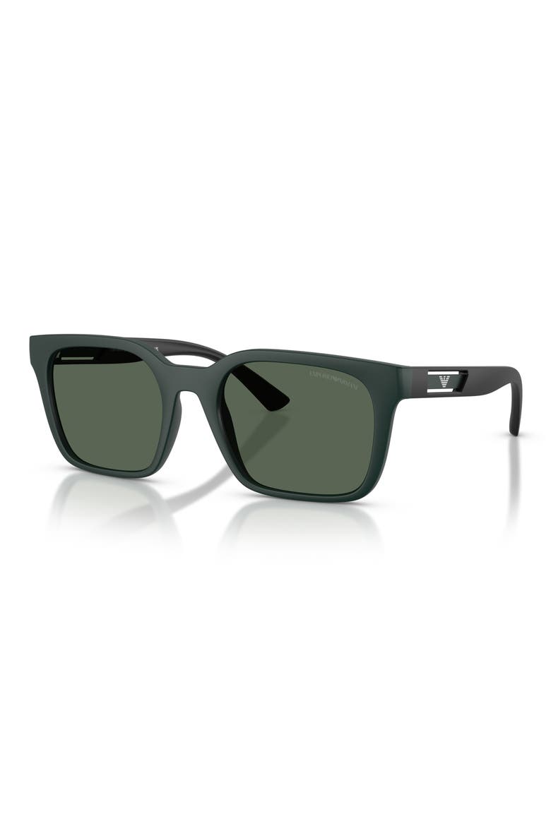 54mm Square Sunglasses, Alternate, color, MATTE PETROL / GREEN