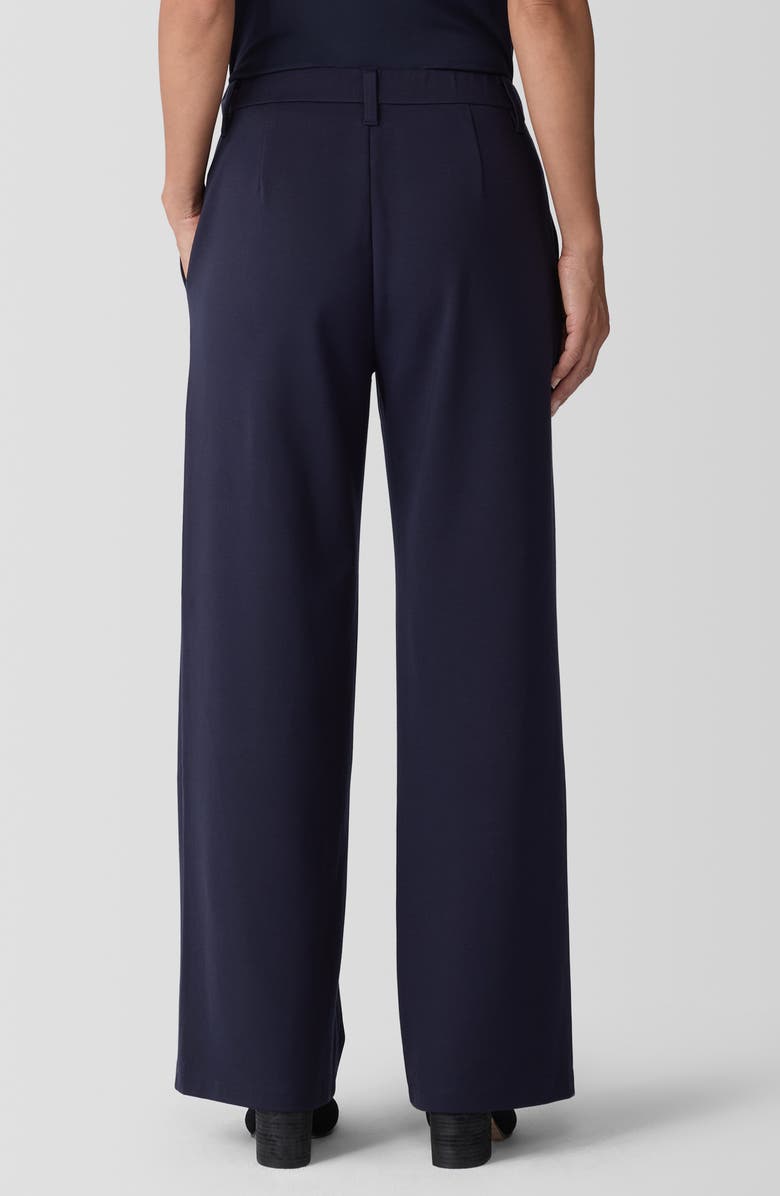 Eileen Fisher Washable Flex Ponte Wide Leg Pants, Alternate, color, Ink