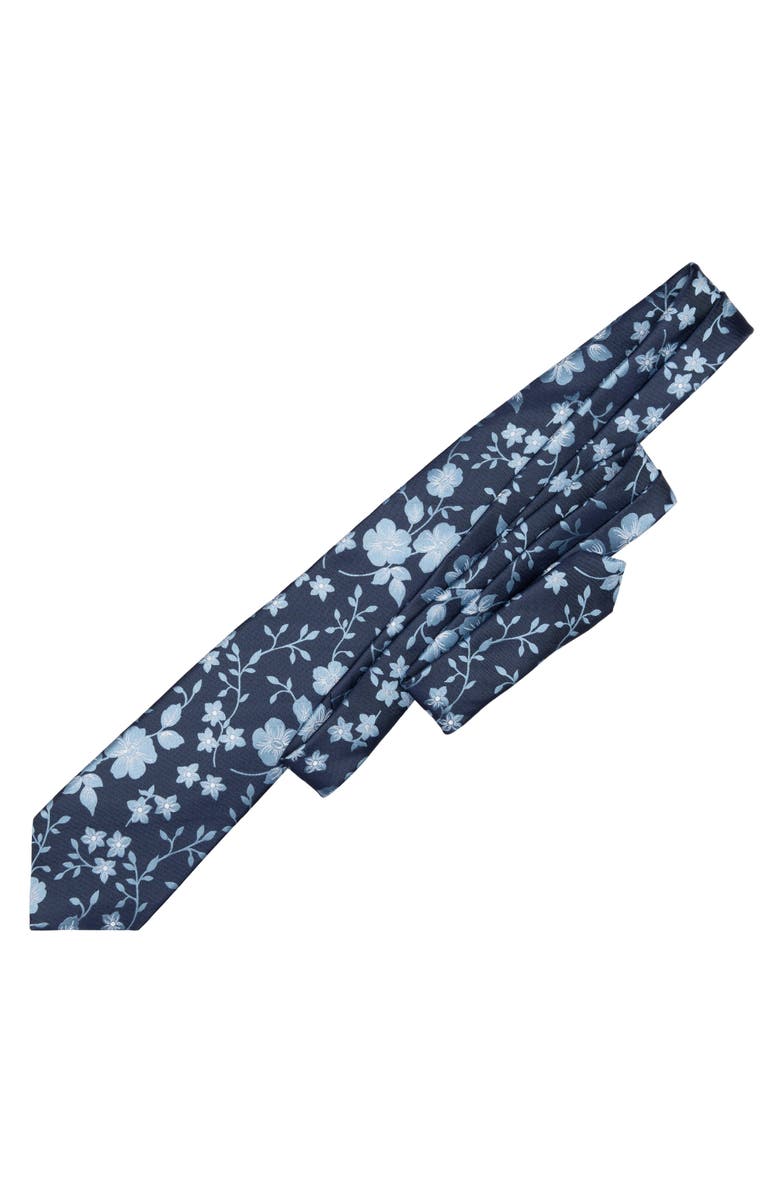 Elizabetta Silvio - Silk Jacquard Tie for Men, Alternate, color, Navy