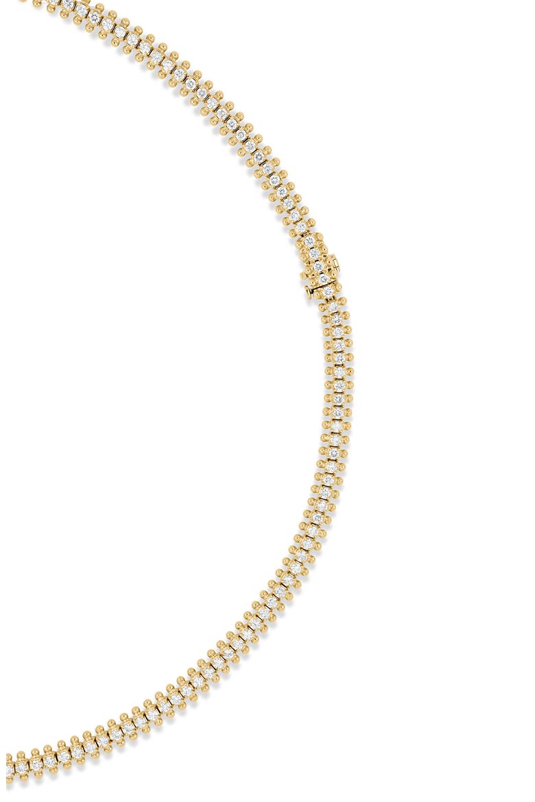 18K Gold Florentine 3.80ct Diamond Tennis Necklace, Alternate, color, 18K YELLOW GOLD/ DIAMOND