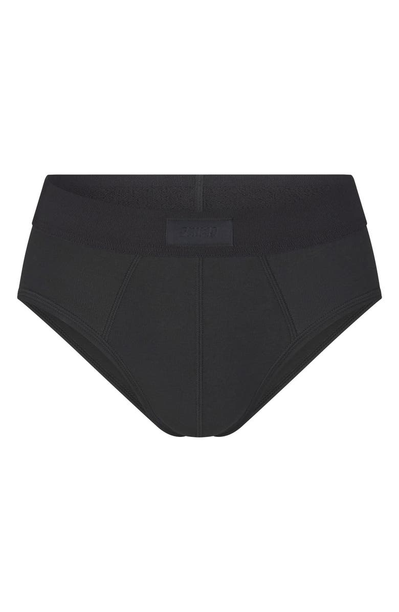 SKIMS Cotton & Modal Blend Briefs, Alternate, color, Onyx
