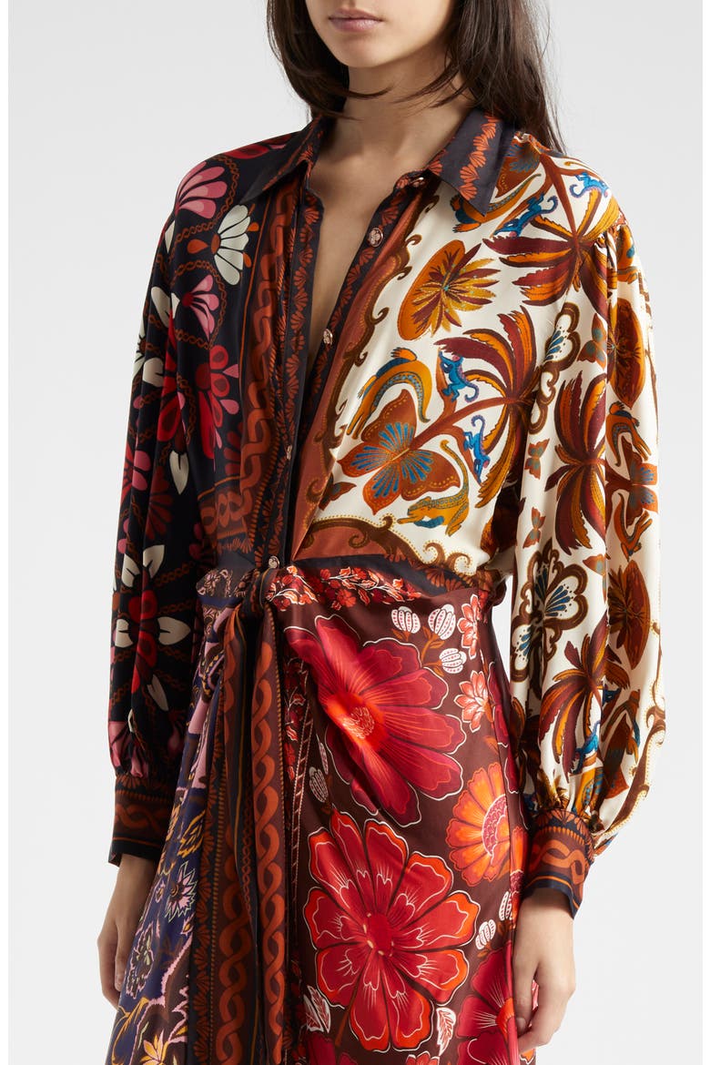 Miranda Mix Print Long Sleeve Satin Shirtdress, Alternate, color, MIRANDA MIX MULTICOLOR