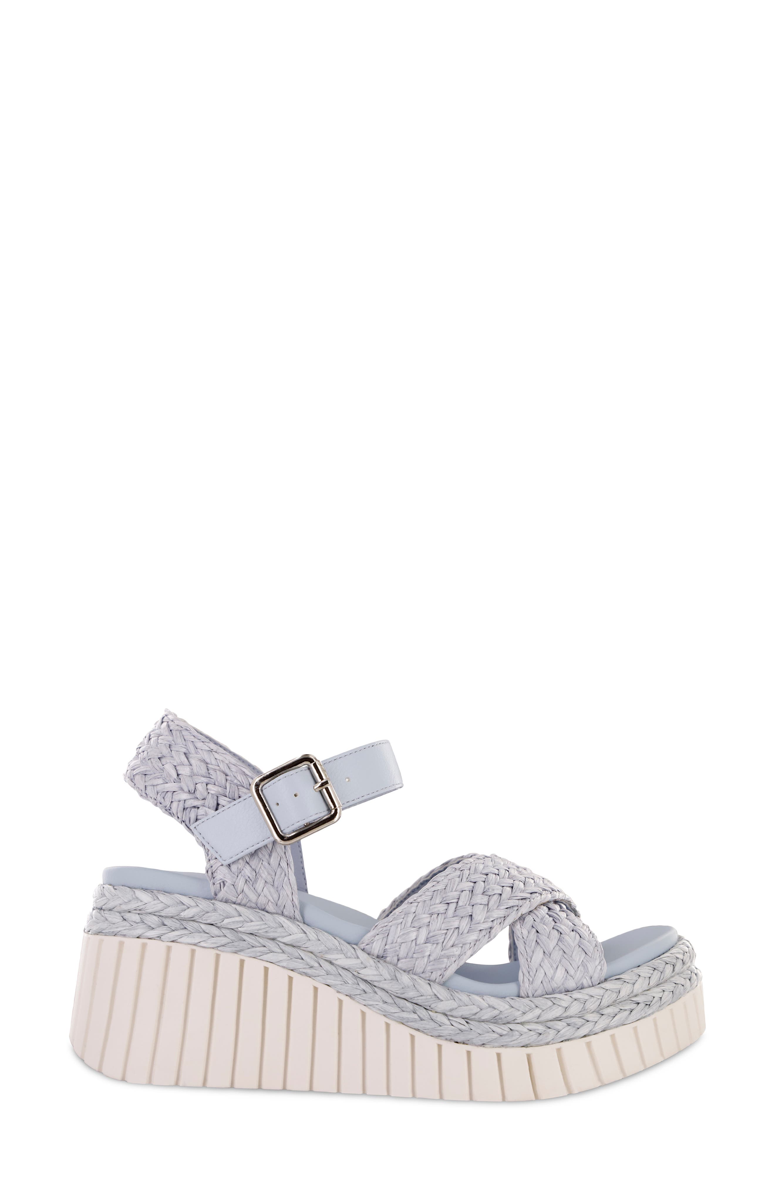 Zamara Raffia Wedge Platform Sandal, Alternate, color, LIGHT BLUE