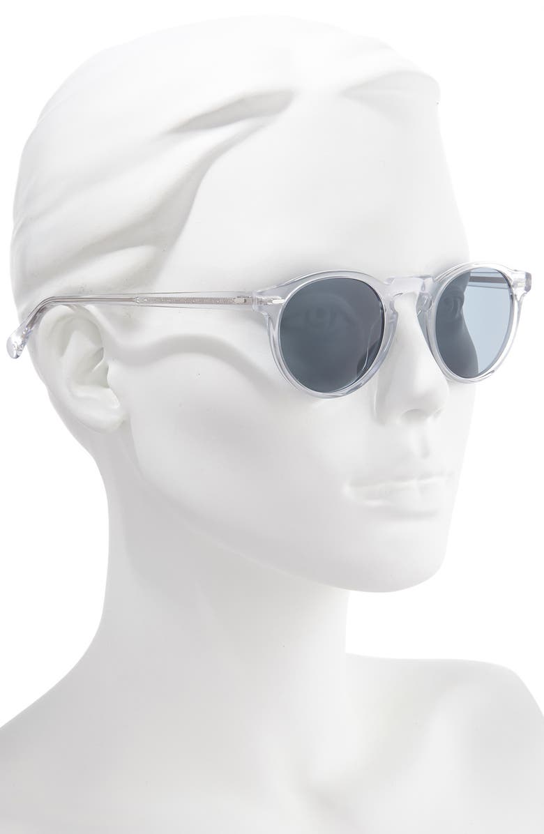 Oliver Peoples Gregory Peck 47mm Retro Sunglasses, Alternate, color, Crystal / Crystal Indigo Photochromic