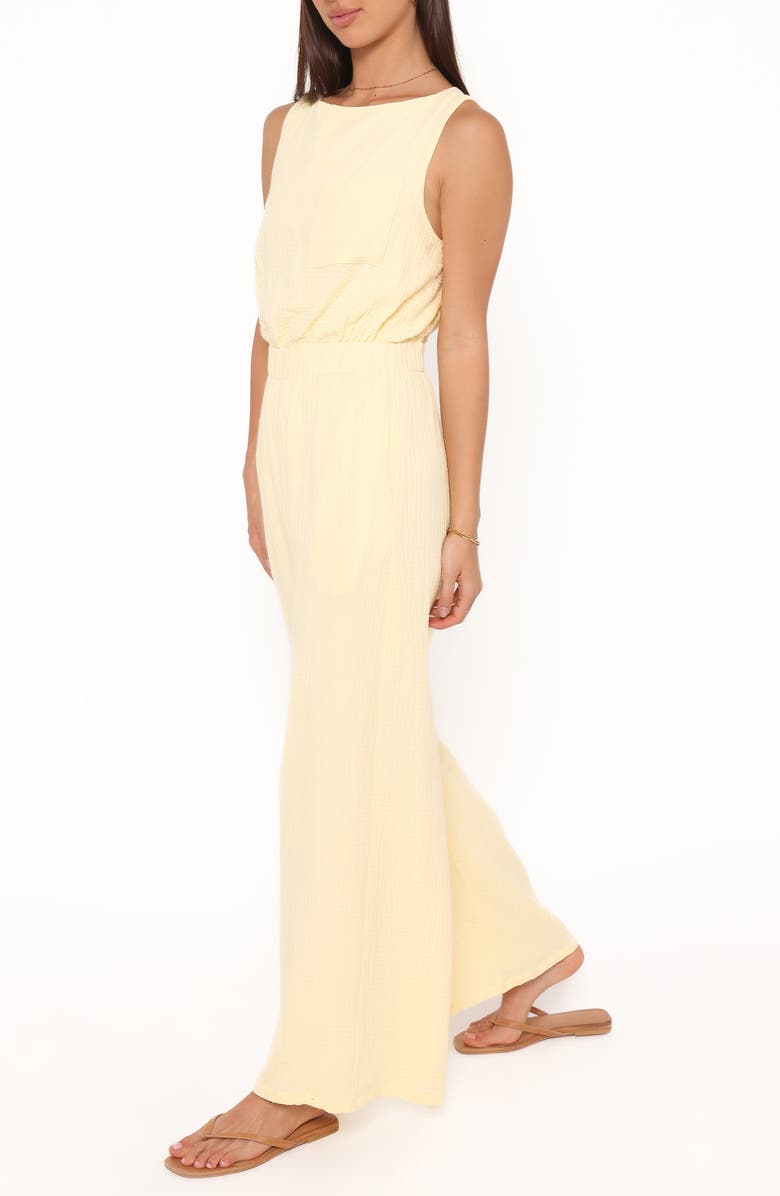 Petal & Pup Brenna Cotton Gauze Jumpsuit, Alternate, color, Baby Yellow