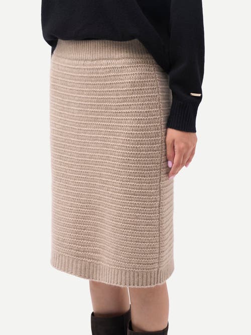 Gobi Cashmere Cashmere Sheath Skirt In Gray